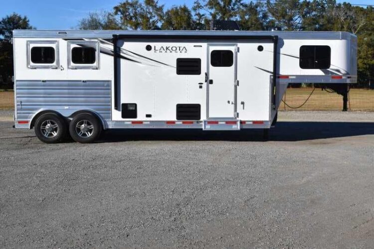 2022 Lakota Charger LQ 2 Horse Trailer with 9′ Short Wall - Image 2
